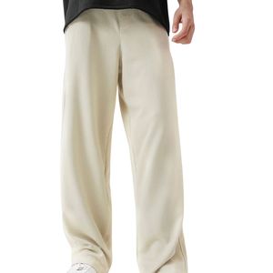 Pantalones Casuales de Algodón Sólido al por Mayor Personalizados, Ligeros, Estilo Urbano, con Cordón, Bordados, Oversize, Lisos, para Hombre y Mujer - Product Image 1