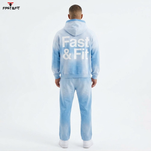 Survêtement à manches longues fabriqué au Pakistan, taille plus, polyester et coton, pour homme, vêtements de sport, tenue d'entraînement - Product Image 2