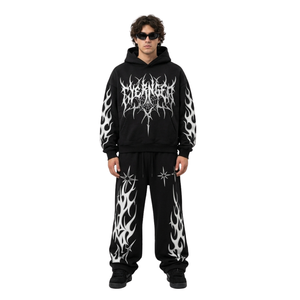 Sweat-shirts personnalisés en molleton de coton crème à motif étoile minimaliste, coupe décontractée, imprimé streetwear, avec graphique net sur la poitrine - Product Image 4
