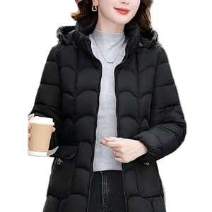 Chaqueta Acolchada Clásica para Mujer con Cremallera y Capucha, Aislamiento Sintético Grueso, Abrigo Cálido de Poliéster para Invierno con Forro de Algodón - Product Image 2