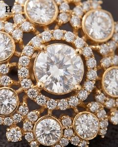 Luxury Floral Diamond Cluster <b>Stud</b> <b>Earrings</b> – 14k Gold with Certified Diamonds – <b>Fine</b> Jewelry Manufacture - Product Image 4