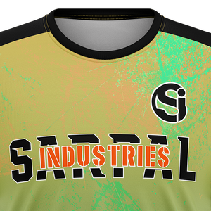 เสื้อยืดเจอร์ซีย์แขนสั้นผู้ชายแบบสวมใส่สบาย ปรับแต่งได้ ผลิตจากผ้าถักโพลีเอสเตอร์ 100% คอกลม เหมาะสำหรับเล่นกีฬา  รับสกรีนลายแบบซับลิเมชั่น - Product Image 4