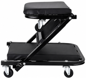 36-inch Utility Creeper Seat Folding Car Repair <b>Bed</b> Capacity 300Lbs <b>Padded</b> Seat Steel Frame Portable Swivels GAPGAR034 - Product Image 1