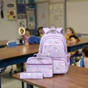 Mochila Escolar Infantil de Gran Capacidad, Estilo Nuevo, Protección para la Columna Vertebral, para Niñas de 3.º a 6.º Grado, Diseño de Dibujos Animados - Product Image 4