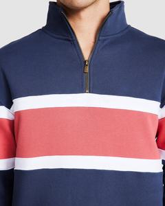เสื้อสเวตเชิ้ตคอกลมลายสามแถบสำหรับผู้ชาย ผ้าคอตตอนผสมพรีเมียม แขนยาว เสื้อกันหนาวแบบสวมหัว มีฮู้ด ราคาขายส่ง - Product Image 5