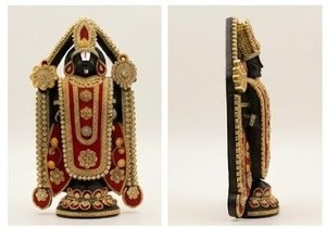 Statue d'artisanat artistique en résine plaquée or, représentant un dieu hindou, décoration religieuse pour la maison et la table - Product Image 6