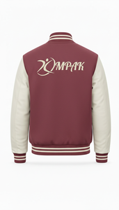 Sustainable Winter Varsity <b>Jacket</b> Eco-Friendly Hooded Unisex Front Logo Contrast Design - Product Image 3