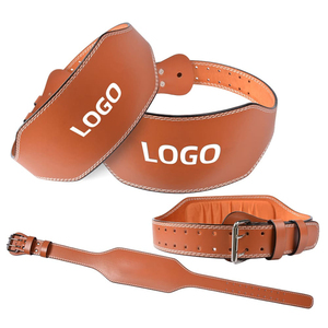 High Quality Cowhide Gym Training Lifting Belts Customizable Logo Power Training Lever Prong Buckle Fitness <b>Back</b> <b>Support</b> - Product Image 3