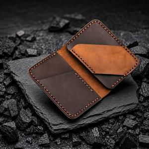 Wholesale Custom Genuine Leather <b>Card</b> Holder Portable RFID Blocking Credit <b>Card</b> <b>Case</b> Luxury Mini Wallet LCH-0202 - Product Image 1