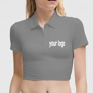 Camisetas de Mujer de Alta Calidad, Corte Regular, Transpirables, de Secado Rápido, Color Sólido, Logotipo Personalizado con Impresión Puff, Ropa Urbana de Verano, 100% - Product Image 4