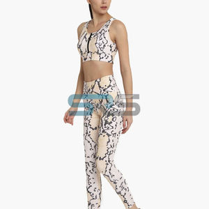 Conjunto Deportivo de Yoga de 2 Piezas para Mujer, Shorts de Cintura Elástica, Transpirables, Ajustados, Tela Inteligente, Casual, para Correr - Product Image 2