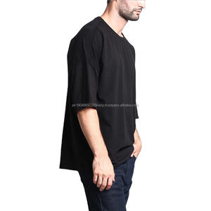 Camisetas de Algodón de Primera Calidad para Hombre, Tallas Grandes, Color Oscuro, Impresión de Logotipo Personalizada, Reflectantes, Transpirables, de Punto, Diseño Liso - Product Image 4