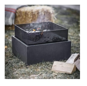 เตาผิงไม้สีดำทรงกลมสำหรับกลางแจ้ง พร้อมอุปกรณ์จุดไฟ สำหรับลานบ้าน สวนหลังบ้าน งานปาร์ตี้กองไฟ - Product Image 6