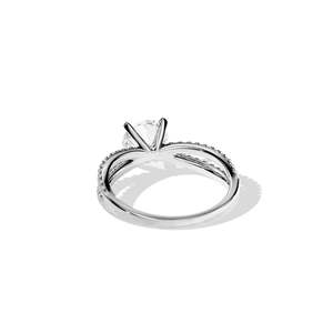 Women's Round Brilliant Cut Diamond Engagement Ring Prong Setting Floral Style - Product Image 5