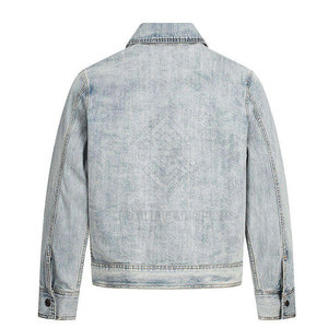 Chaqueta de Mezclilla para Hombre, Invierno, Transpirable, Ecológica, de Alta Calidad, con Cuello Alto y Logotipo Frontal, 100% Algodón, Hecha en Pakistán, Disponible en Stock - Product Image 2