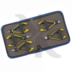 Jewelry Making Pliers Kits 5 pieces Ergonomic Handle Pliers Kit. Size 130mm Chain, Flat, Round, Side <b>Cutter</b> & Top/End <b>Cutter</b> - Product Image 6