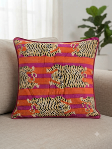 High Quality Pure Cotton Handcrafted Luxury Throw Pillow Cover Zipper Closure Washable Anti-Bacterial Floral/Festival/Portrait - Product Image 3