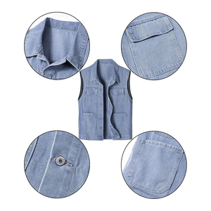 Gilet de mode urbaine unisexe, coupe oversize sans manches, en tissu premium, personnalisable avec votre marque - Product Image 3
