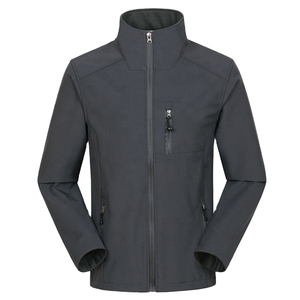 Custom Men's Navy Blue Softshell <b>Jacket</b> Stand Collar Waterproof Windbreaker <b>Fleece</b> <b>Lined</b> Casual Coat Outdoor Workwear Corporate - Product Image 4