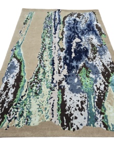 Tapis moderne tufté à la main de haute vente pour le salon personnalisation tapis de luxe 100% tapis en laine de soie fine ensembles de motifs abstraits - Product Image 5