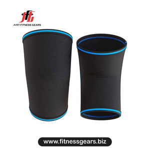 Genouillère de compression en néoprène respirante à enfiler universelle unisexe bleu-gris - Product Image 2