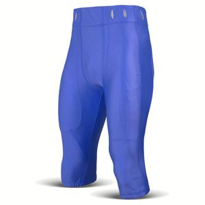 Nouveau pantalon de football bleu de qualité avec rembourrage protecteur, taille ajustable, équipement sportif confortable et durable pour hommes - Product Image 3
