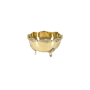 Vintage Handmade <b>Metal</b> <b>Bowl</b> With Polished Finish And Ornate Rim For Food Serving Craft Decor Home Decor - Product Image 3