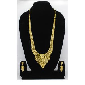 Joyería Antigua India chapada en oro de moda de latón puro indio nupcial boda desgaste joyería conjunto de collar de alta calidad - Product Image 2