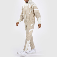 Conjunto de Chaqueta Cortavientos Transpirable de Verano Personalizada con Logotipo, Ropa Deportiva de Nylon con Bloques de Color de 220g para Hombre