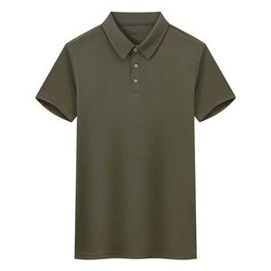 Chemise en toile unie personnalisée pour homme, coupe ajustée décontractée, respirante, pour le golf - Product Image 2
