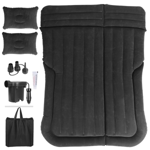 1 jeu de matelas gonflable épaissi en PVC floqué SUV coussin de lit de Camping avec oreiller sac de rangement pour la maison voiture voyage Camping - Product Image 3