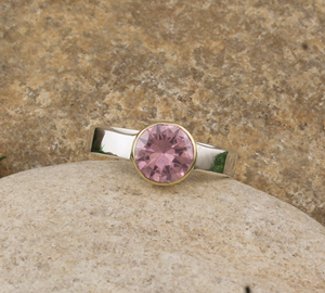 Natural Pink <b>Quartz</b> 925 Sterling Silver <b>Ring</b> Handmade Women's Wedding <b>Ring</b> Custom Gemstone Jewelry with Bezel Setting - Product Image 4