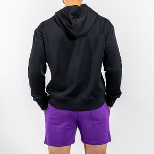 Shorts en polaire pour hommes, style décontracté confortable, tissu doux, taille élastique avec cordon de serrage, shorts décontractés pour la gym, la course à pied et l'usage quotidien - Product Image 4