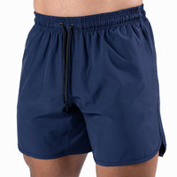 Short de sport pour homme à taille élastique, double couche, respirant, séchage rapide, imperméable, en coton teint uni, avec logo personnalisé – Meilleures ventes