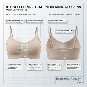 Premium Quality Pro Felt Custom Made Seamless Sports <b>Bra</b> Non Wireless Padded Comfort Stretch Yoga Fitness Workout Breathable <b>Bra</b> - Product Image 3