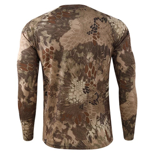 Camo Fitness <b>Shirt</b> Waterproof Windproof Quick Dry Oversized Hunting T-<b>shirt</b> Wholesale Custom 100% Polyester Camo T-<b>shirt</b> - Product Image 2