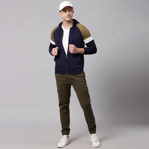 Sudadera con capucha informal de algodón para hombre, con cremallera completa, ligera, estilo urbano, para otoño e invierno - Product Image 4