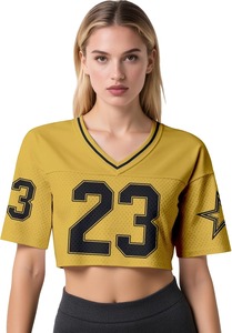 Women <b>Mesh</b> Jersey <b>Crop</b> T Shirt V Neck Short Sleeve Quick Dry Sports Practice <b>Top</b> Custom Number - Product Image 2