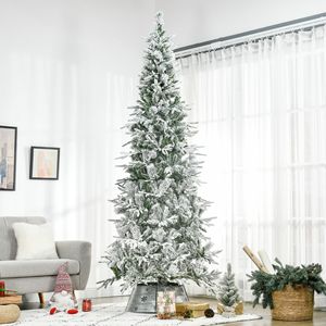 Albero di Natale Artificiale in Pino Innevato Non Illuminato da 2,7 m con 1159 Punte Verdi e Rami Realistici - Product Image 1