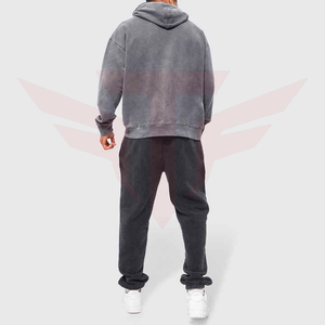 Sudadera con Capucha Oversize para Hombre, de Poliéster/Algodón, Forro Polar, Cortavientos, Lavado Ácido, Estilo Urbano, Casual, con Bolsillos, Tejido de Punto, Corte Regular - Product Image 5