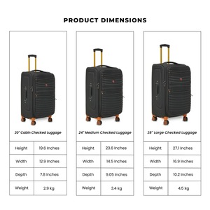 Expandable Soft Fabric Luggage Set With Smooth Rolling <b>Wheels</b> And Durable Travel Structure With 4 <b>Wheels</b> And Combination Lock - Product Image 6