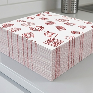 Feuilles de papier sulfurisé imprimé pour l'emballage alimentaire (légumes et produits non-végétaliens) – Résistantes à l'huile, anti-graisse, hygiéniques - Product Image 2