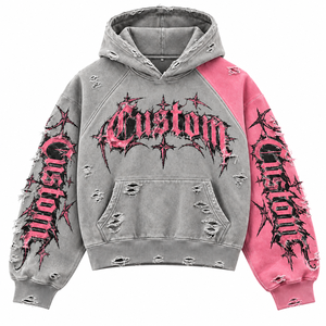 Sudadera con Capucha Personalizada con Logotipo, Unisex, Estilo Urbano, Manga Larga, 100% Algodón, Forro Polar, Diseño con Bolsillo y Estampado Frontal, Invierno, 370g, Rosa - Product Image 1
