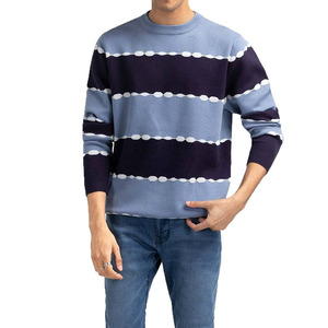 Vêtements en tricot personnalisés décontractés, pull pour homme, 100% coton tricoté, pull à col rond, manches longues, pulls pour homme - Product Image 4