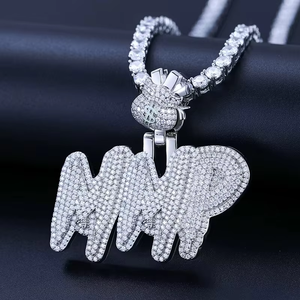 Collier pendentif style gang MMP, bijoux fins, pendentifs et breloques, bijoux hip hop personnalisés - Product Image 2