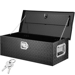 Heavy-Duty Aluminum Truck Bed <b>Tool</b> <b>Box</b> with Diamond Plate Side Handle Lock Keys Storage Chest <b>Box</b> with Organ Feature - Product Image 5
