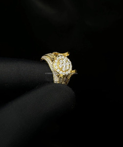 Men's Engagement or Wedding Hip Hop Style <b>Iced</b> Out <b>Ring</b> in 925 Sterling Silver Moissanite Diamond <b>Ring</b> for Anniversary Gifts - Product Image 5