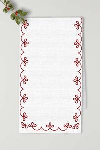 Camino de Mesa 100% Algodón con Hermoso Diseño Bordado, Color Blanco, a Precio Accesible - Product Image 3