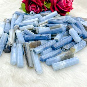 Punta de Cristal de Ópalo Azul Natural Chakralume Owyhee, Tallado Plano Pulido, Varita Curativa, Puntero, Piedra Energética para Meditación Reiki - Product Image 3