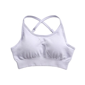 Conjunto de yoga de alto soporte con espalda cruzada y cuello redondo, leggings acanalados con costuras, top corto deportivo, ropa deportiva de 2 piezas, camuflaje, para gimnasio y entrenamiento - Product Image 3